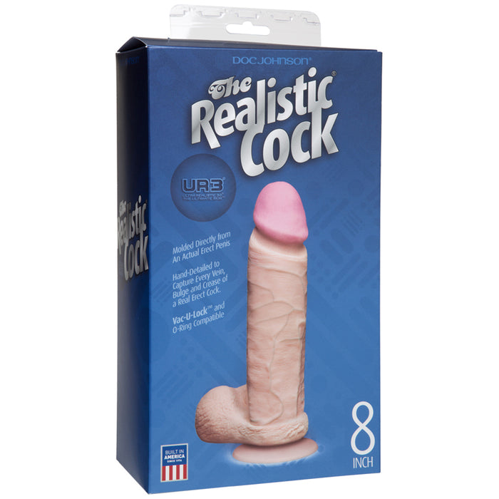 The Realistic Cock - UR3 - 8 Inch White