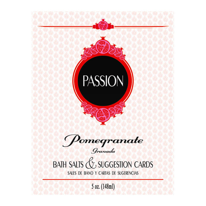 Passion Bath Salts & Suggestion Cards - Pomegranate