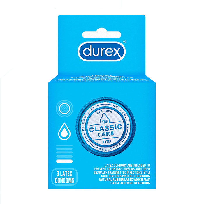 Durex Classic Lubricated 3 pack