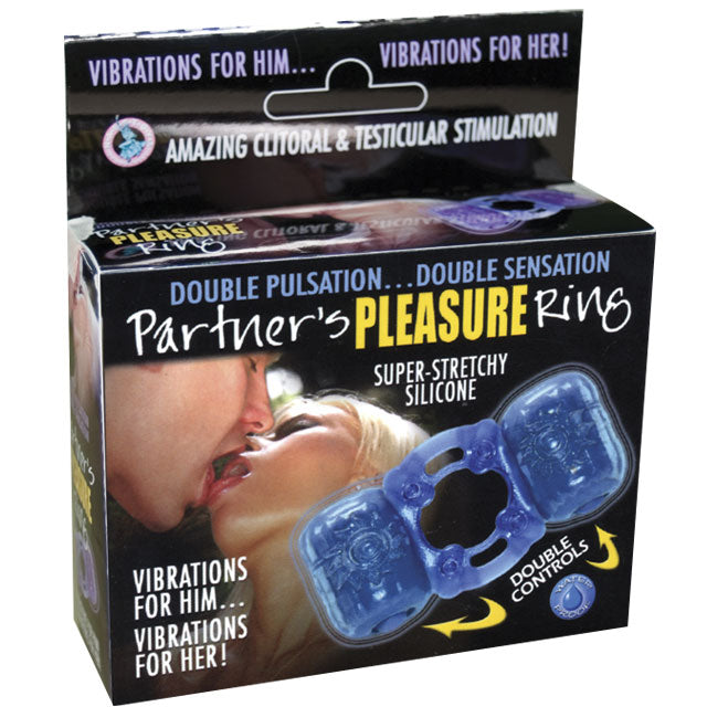 Partner's Pleasure Ring Vibrating Cock Ring (Blue)
