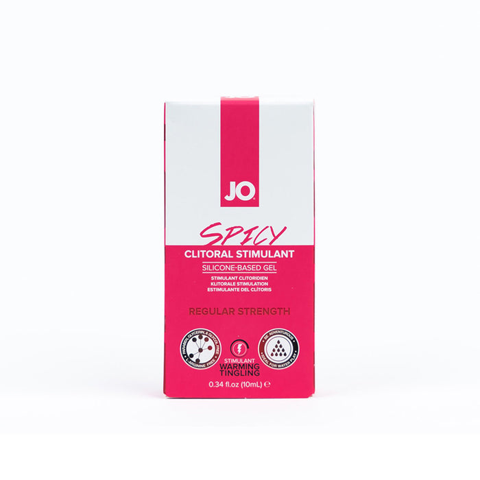JO Spicy Clitoral Gel - Warming - Stimulant (Silicone-Based) 0.34 fl oz / 10 ml