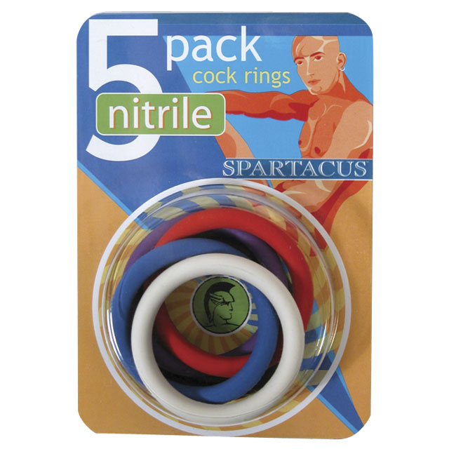 Spartacus Nitrile Cock Rings (5 Per Package/1 1/4in each)