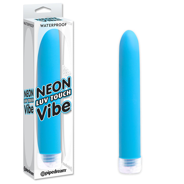 Pipedream Neon Luv Touch Vibe Waterproof Slimline Vibrator Blue