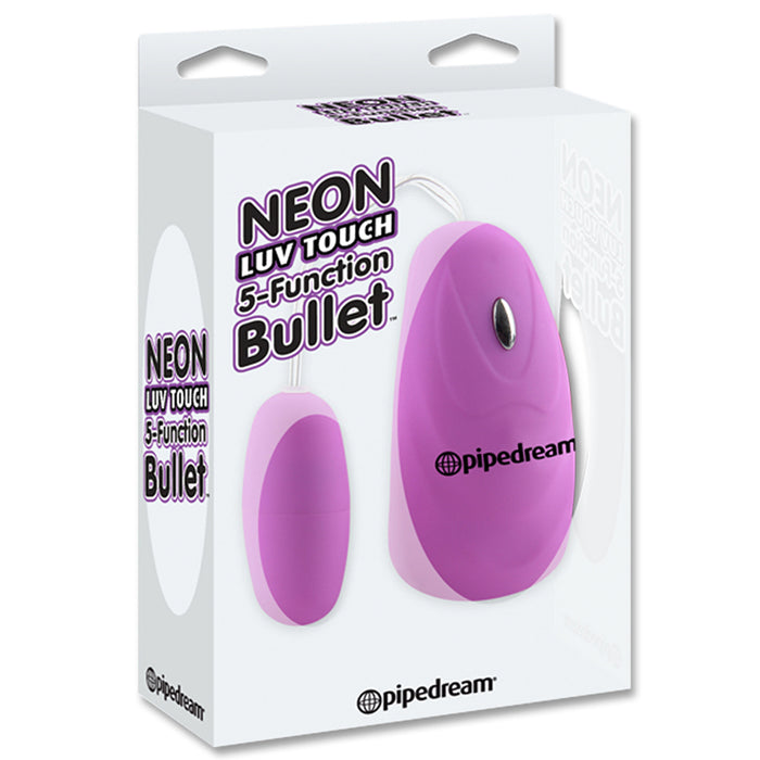 Pipedream Neon Luv Touch Remote-Controlled 5-Function Bullet Vibrator Purple