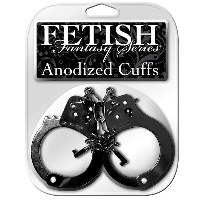 Pipedream Fetish Fantasy Series Anodized Cuffs Black