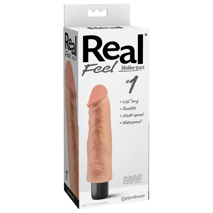 Pipedream Real Feel Lifelike Toyz No. 1 Realistic 7.25 in. Vibrating Dildo Beige