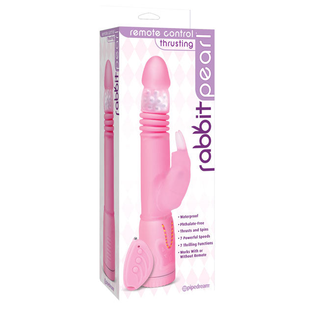 Pipedream Rabbit Pearl Remote-Controlled Thrusting Waterproof Vibrator Pink