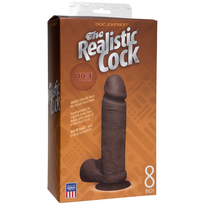 The Realistic Cock - UR3 - 8 Inch Black