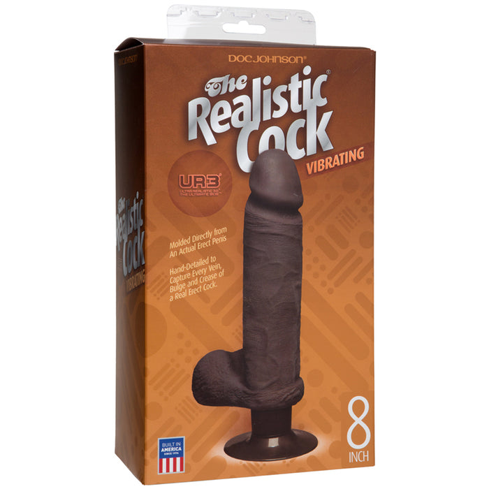 The Realistic Cock - UR3 - Vibrating 8 Inch Chocolate