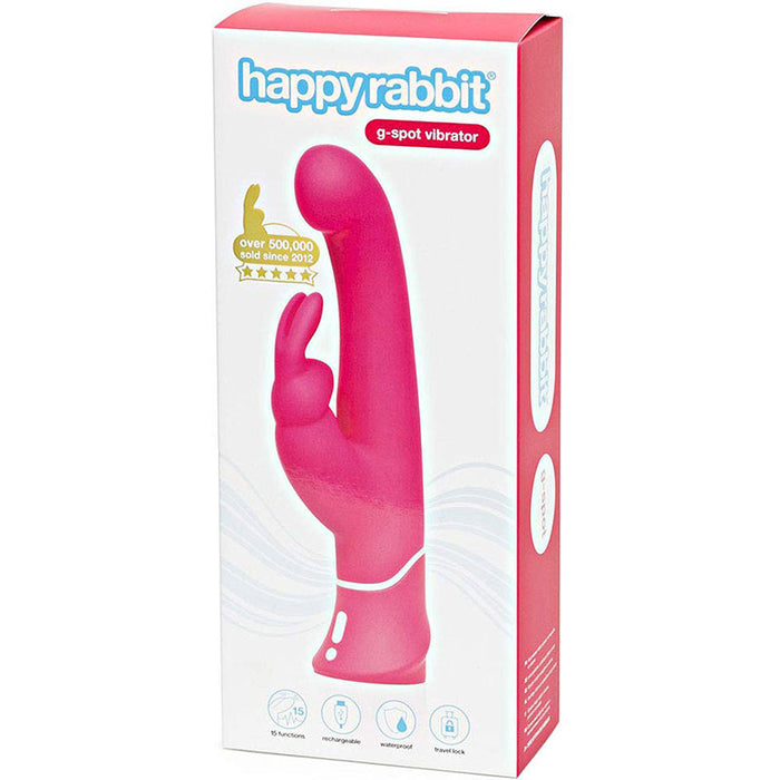 Happy Rabbit G-Spot Rechargeable Silicone Rabbit Vibrator Pink