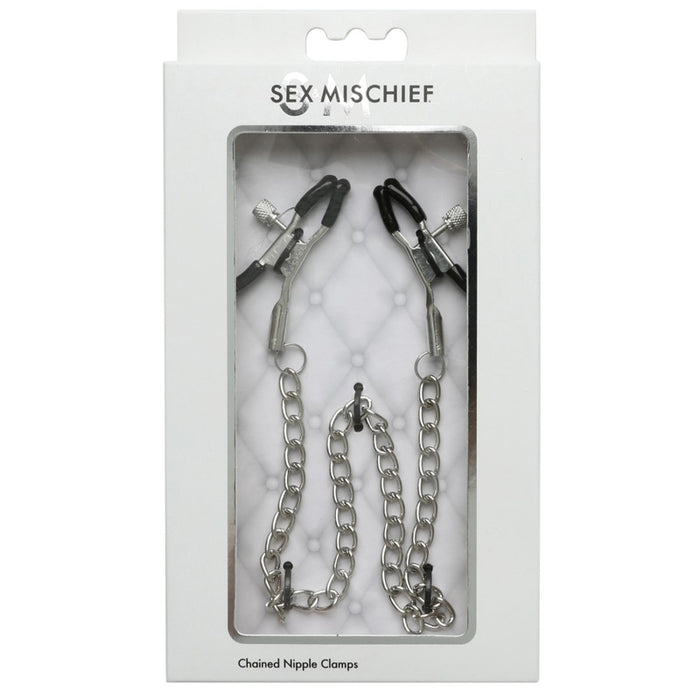 Sportsheets Sex & Mischief Adjustable Chained Nipple Clamps