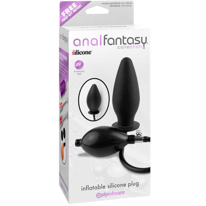 Pipedream Anal Fantasy Collection Inflatable Silicone Plug Black