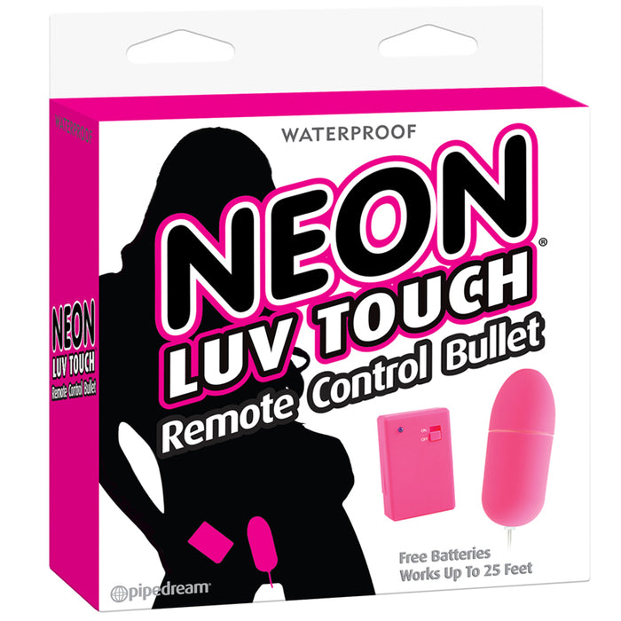 Pipedream Neon Luv Touch Remote Control Bullet Vibrator Pink