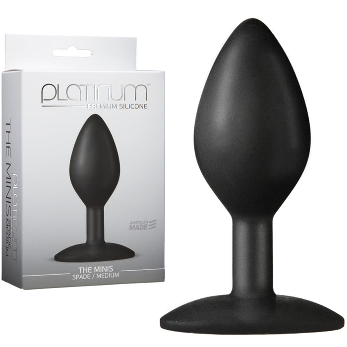 Platinum Premium Silicone - The Minis - Spade - Medium Black