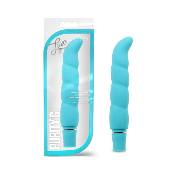 Blush Luxe Purity G Silicone Slimline G-Spot Vibrator Aqua