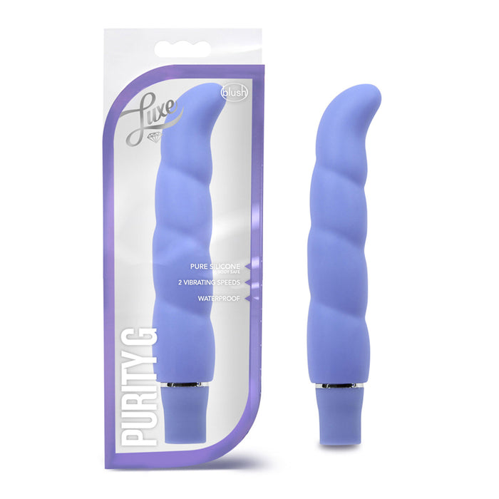 Blush Luxe Purity G Silicone Slimline G-Spot Vibrator Periwinkle