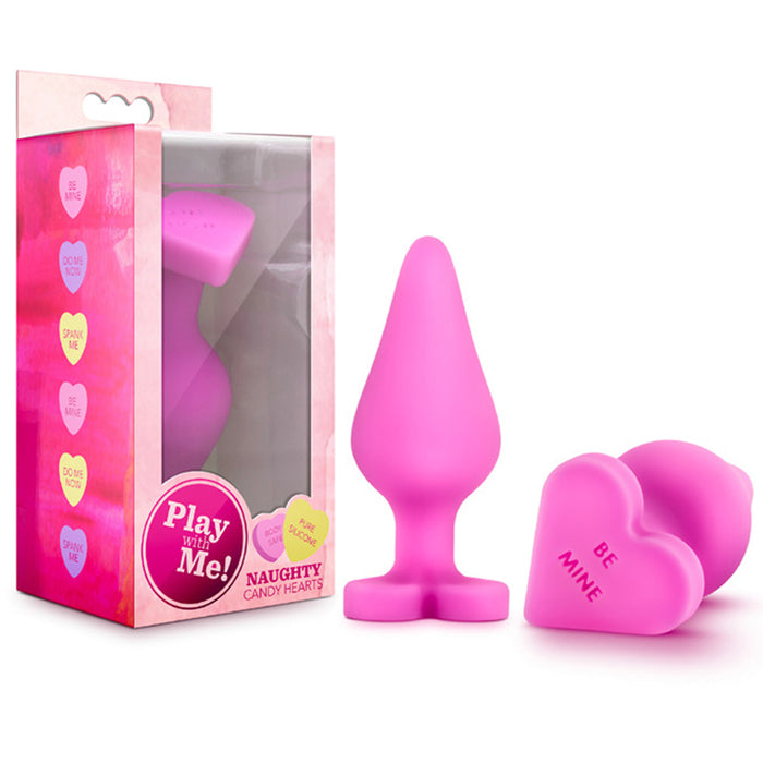 Blush Play with Me Naughty Candy Hearts 'Be Mine' Anal Plug Pink