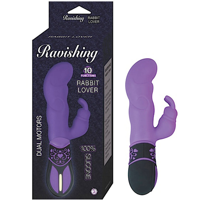 Ravishing Rabbit Lover Silicone Multispeed Waterproof Clit Stimulating Vibe (Purple)