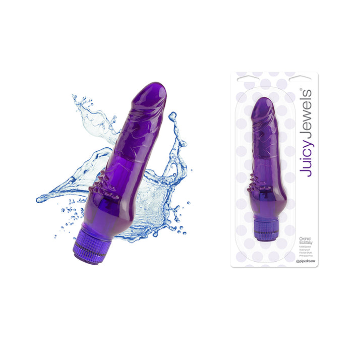Pipedream Juicy Jewels Orchid Ecstasy Flexible Realistic Vibrator Purple