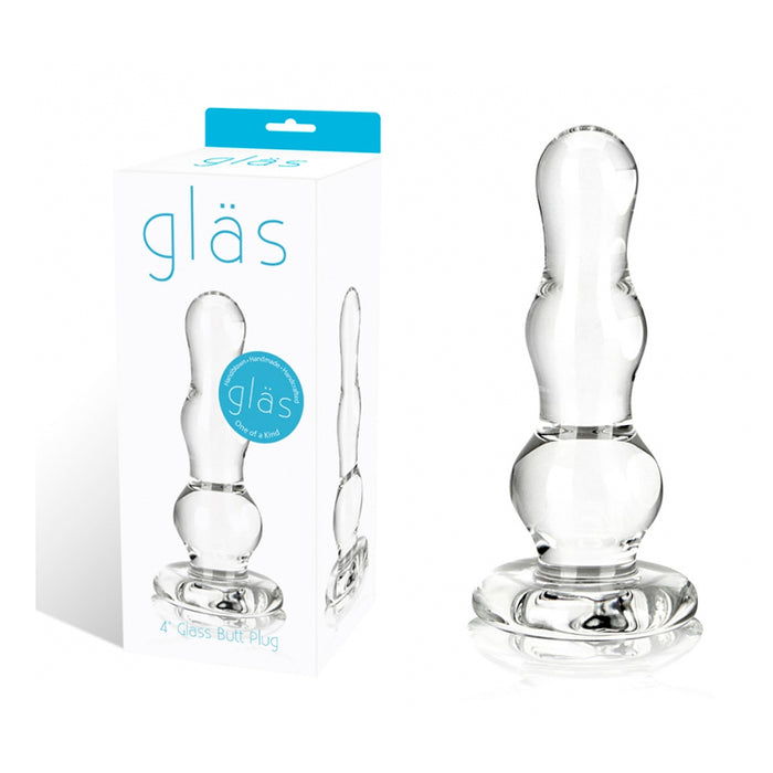 Glas 4 in. Classic Glass Butt Plug