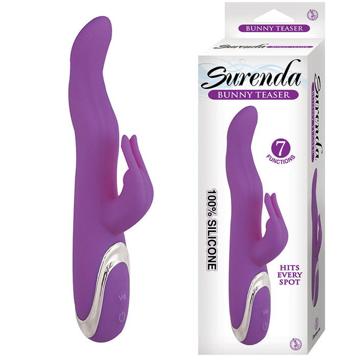 Surenda Bunny Teaser Silicone Multispeed Waterproof Clit Stimulating Vibe (Purple)