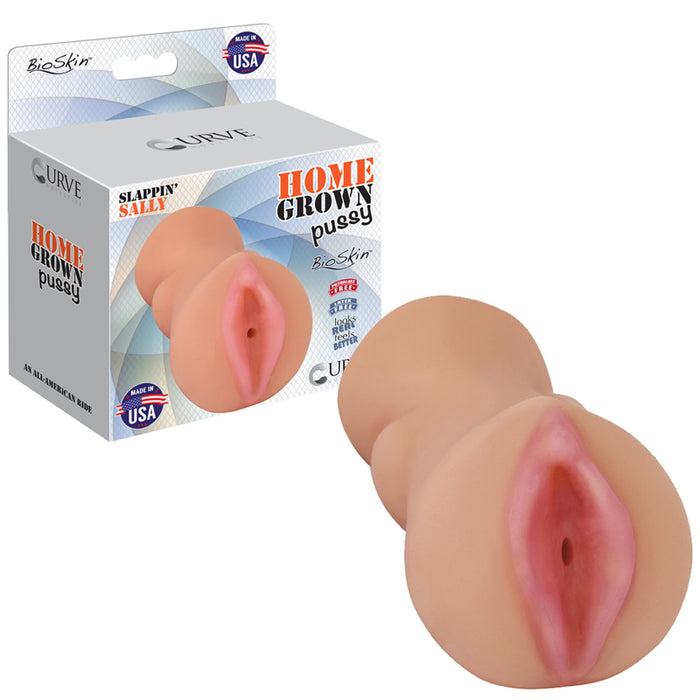 Curve Toys Home Grown Pussy Slappin' Sally Vaginal Stroker Beige