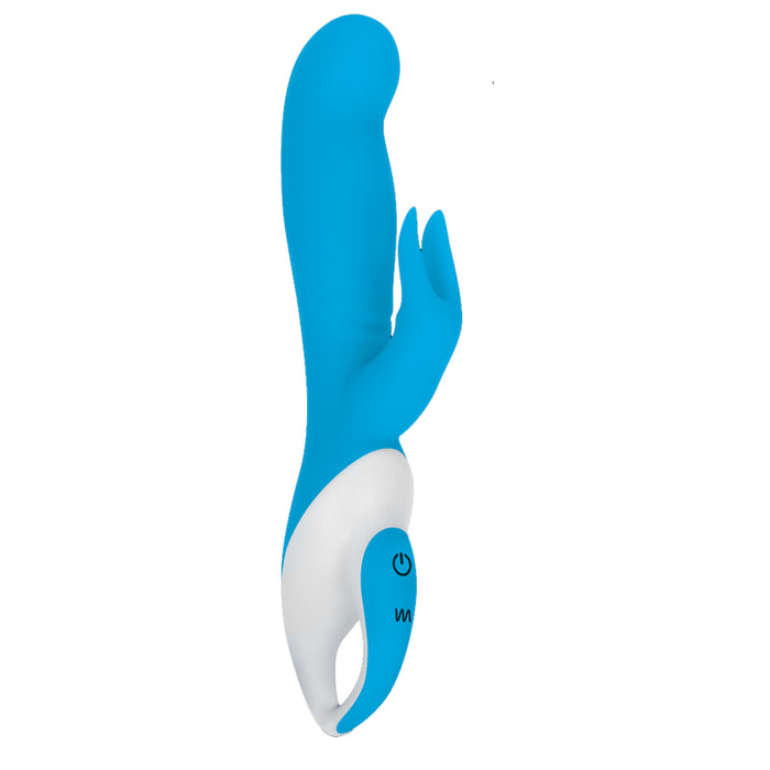 Evolved Raging Rabbit Rechargeable Silicone Vibrator Blue