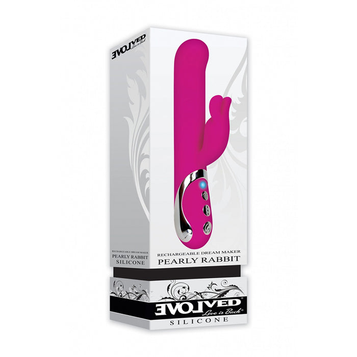 Evolved Pearly Rabbit Rechargeable Silicone Rabbit Vibrator Pink