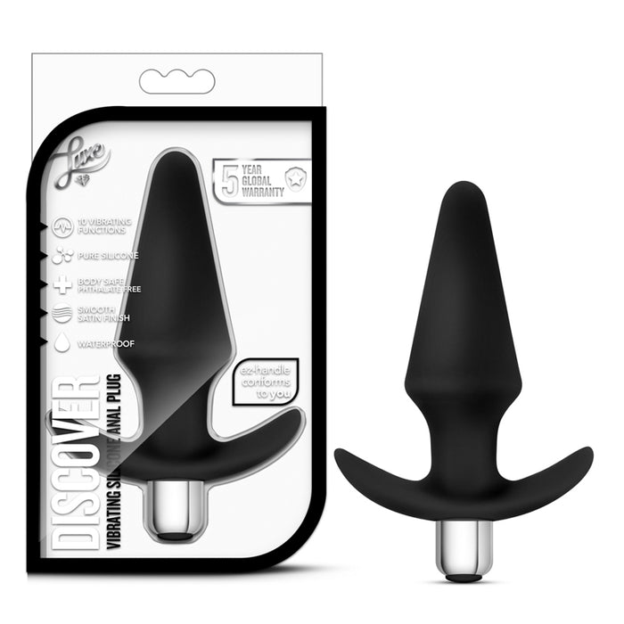 Blush Luxe Discover Vibrating Silicone Anal Plug Black