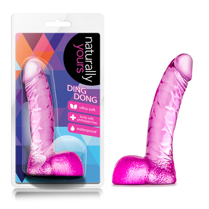 Blush Naturally Yours Ding Dong Realistic 5.5 in. Dildo with Balls Pink