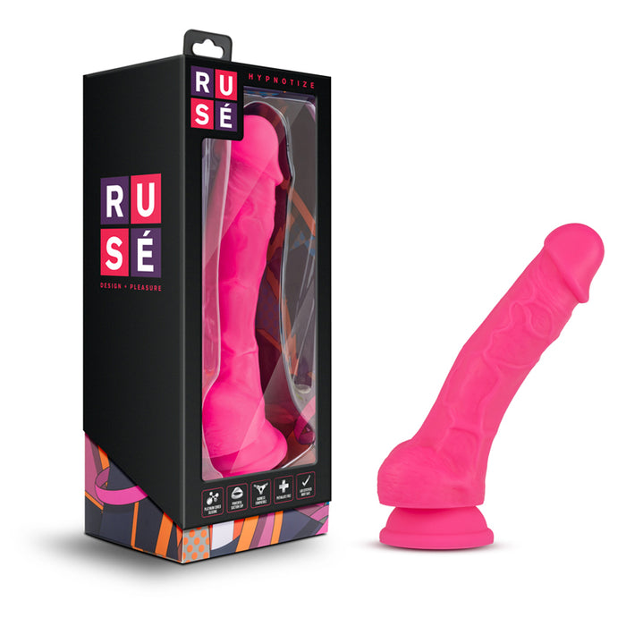 Blush Ruse Hypnotize Realistic 7.5 in. Silicone Dildo with Balls & Suction Cup Hot Pink