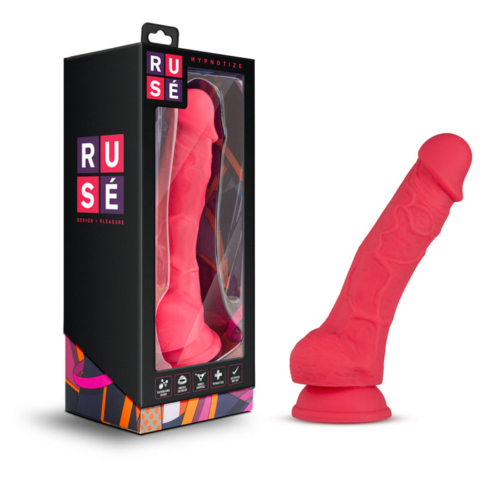 Blush Ruse Hypnotize Realistic 7.5 in. Silicone Dildo with Balls & Suction Cup Cerise