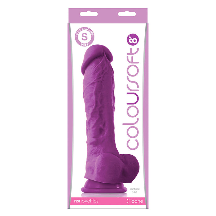 ColourSoft 8 in. Soft Dildo Purple