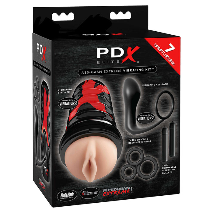 PDX Elite Ass-Gasm Extreme Vibrating 7-Piece Kit