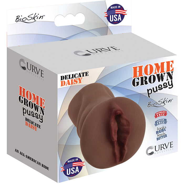Curve Toys Home Grown Pussy Delicate Daisy Vaginal Stroker Brown