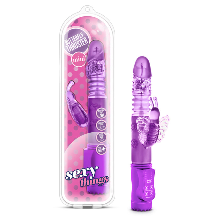Blush Sexy Things Butterfly Thruster Mini Dual Stimulation Vibrator Purple