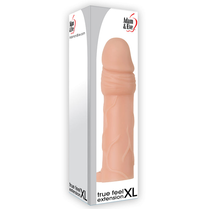 Adam & Eve True Feel Extension XL 3.5 in. Realistic Penis Extender Sling Beige