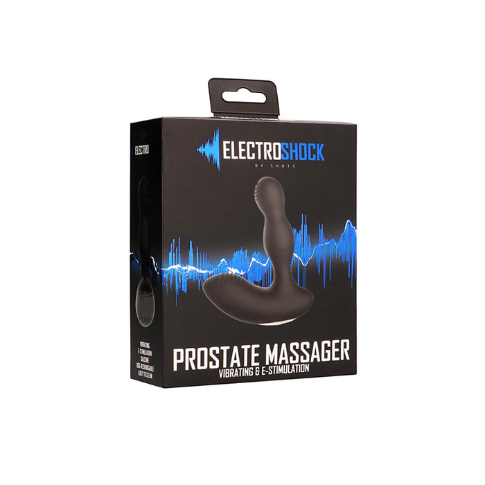 Shots ElectroShock Rechargeable Vibrating E-Stimulation Prostate Massager Black