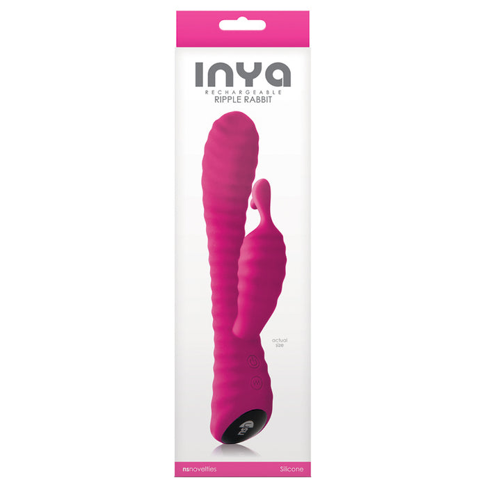 INYA Ripple Rabbit Rechargeable Vibrator Pink
