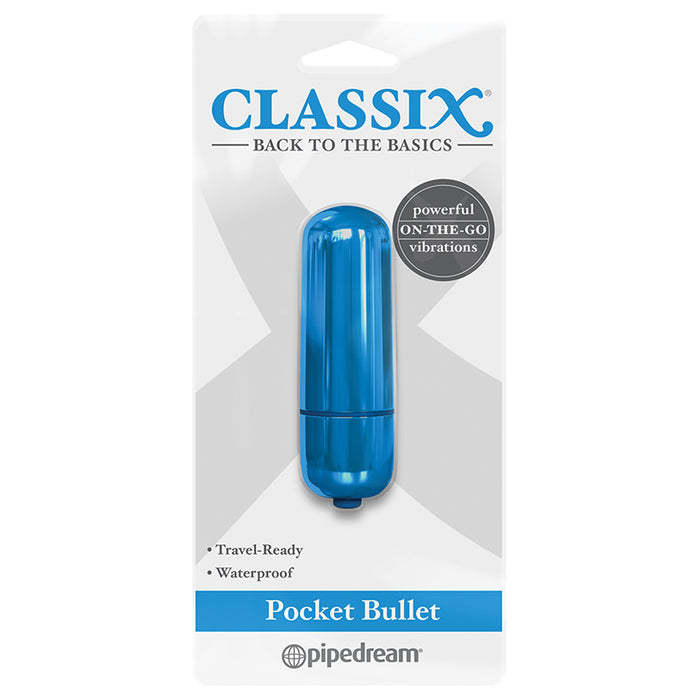 Pipedream Classix Pocket Bullet Vibrator Blue