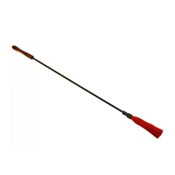 Rouge Wooden Handle Riding Crop Red