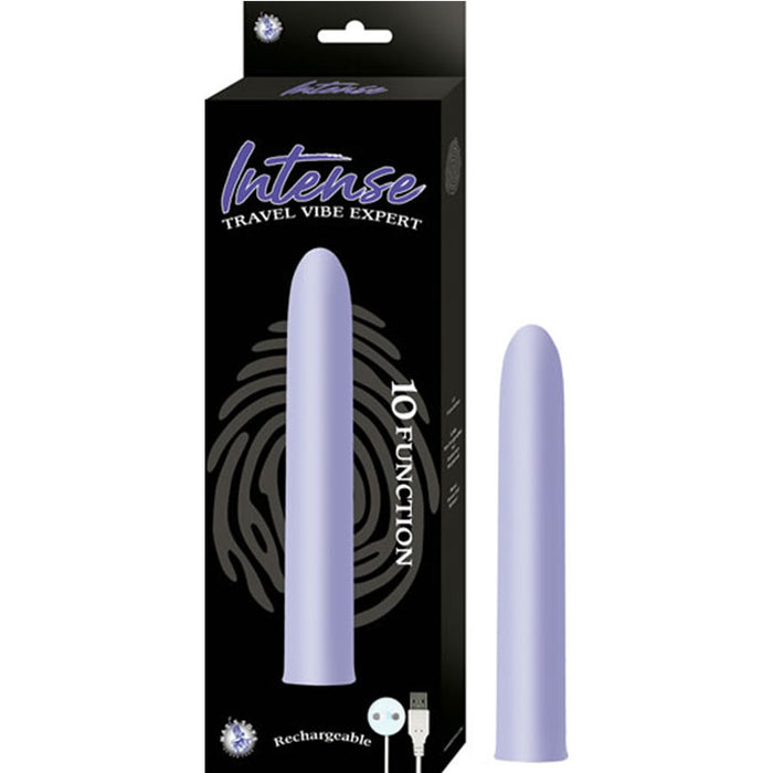Intense Travel Vibe Expert 10 Function USB Rechargeable Waterproof Lavender
