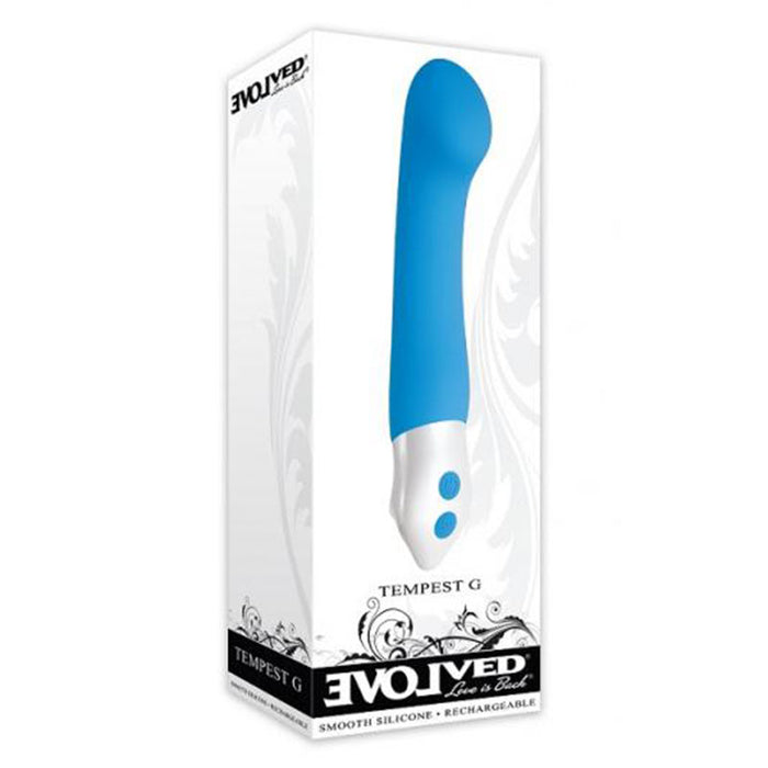 Evolved Tempest G Rechargeable Silicone G-Spot Vibrator Blue