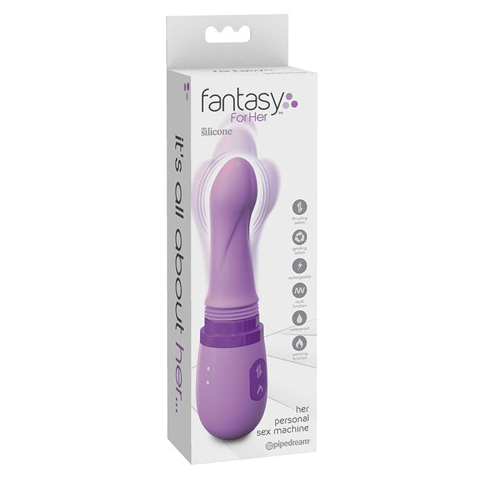 Pipedream Fantasy For Her Her Personal Sex Machine Rechargeable Warming Thrusting Rotating Silicone Vibrator Purple
