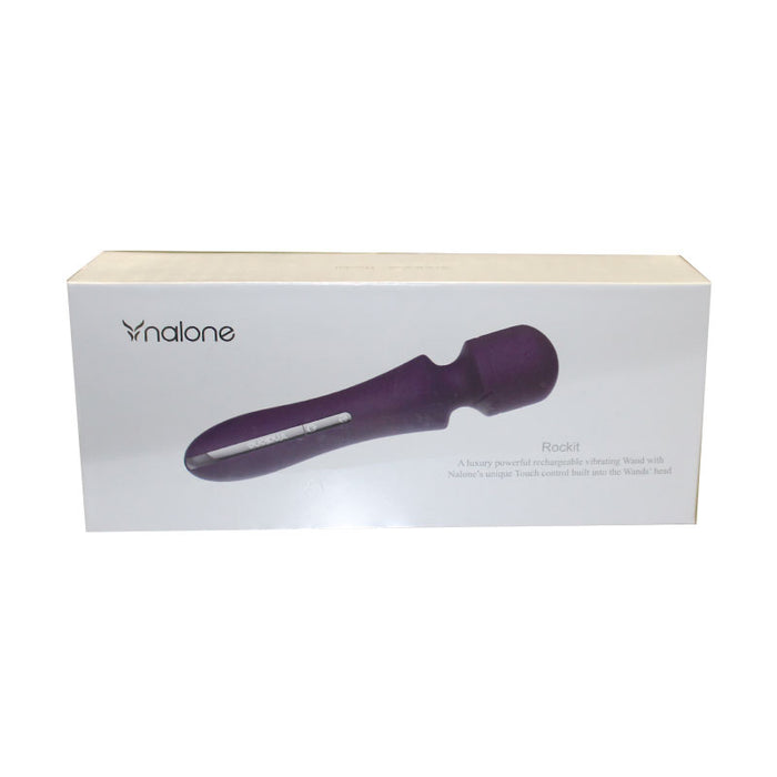 Nalone Rockit Rechargeable Silicone Wand Vibrator with Touch-Responsive Pulsation Purple