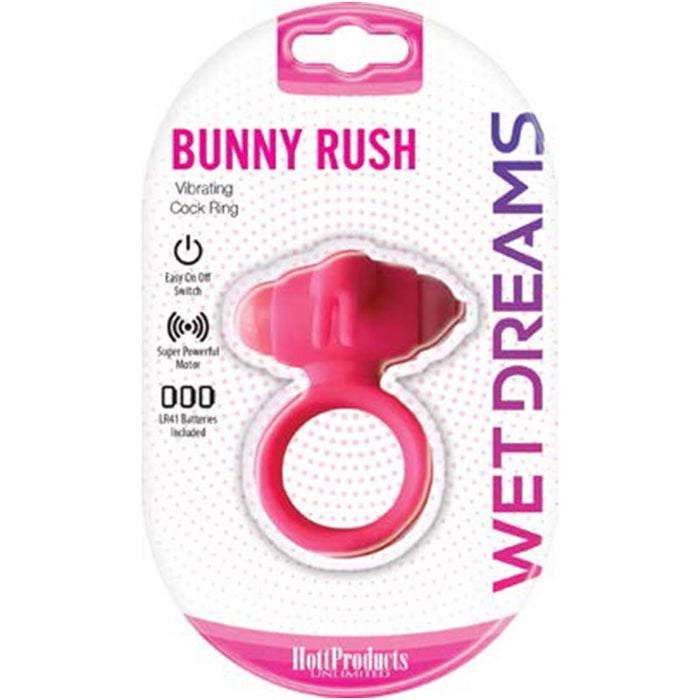 Wet Dreams Bunny Rush Cock Ring- Pink