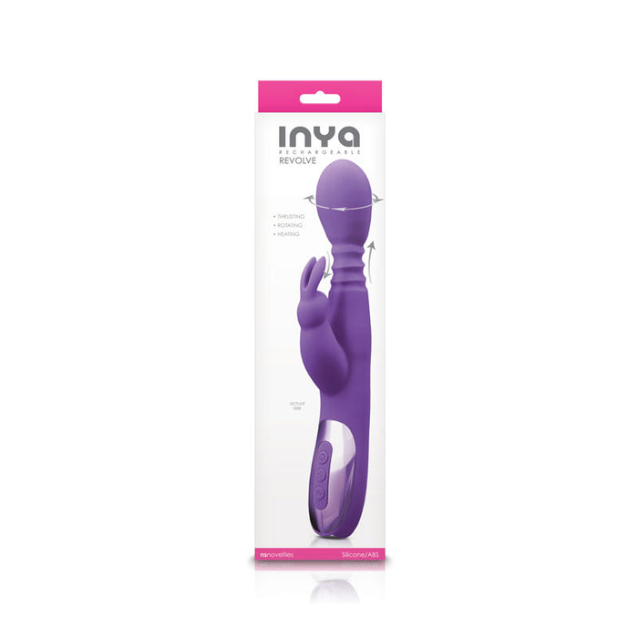 INYA Revolve Rechargeable Rotating & Thrusting Rabbit Vibrator Purple