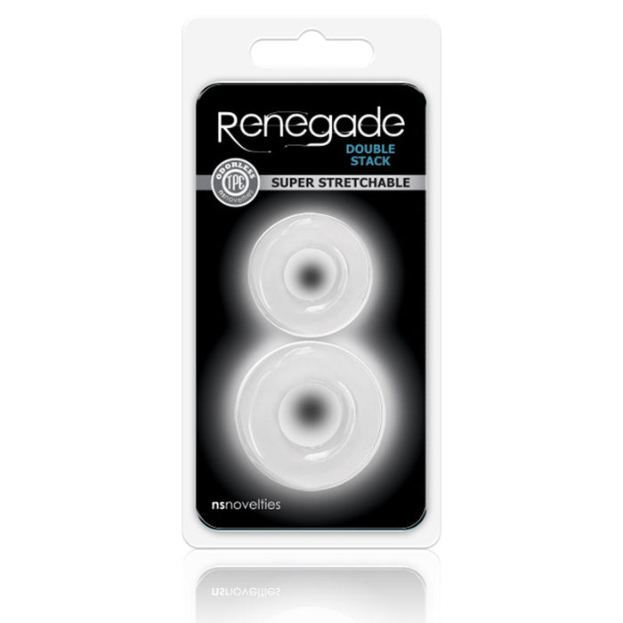 Renegade Double Stack Cock Rings 2-Pack Clear