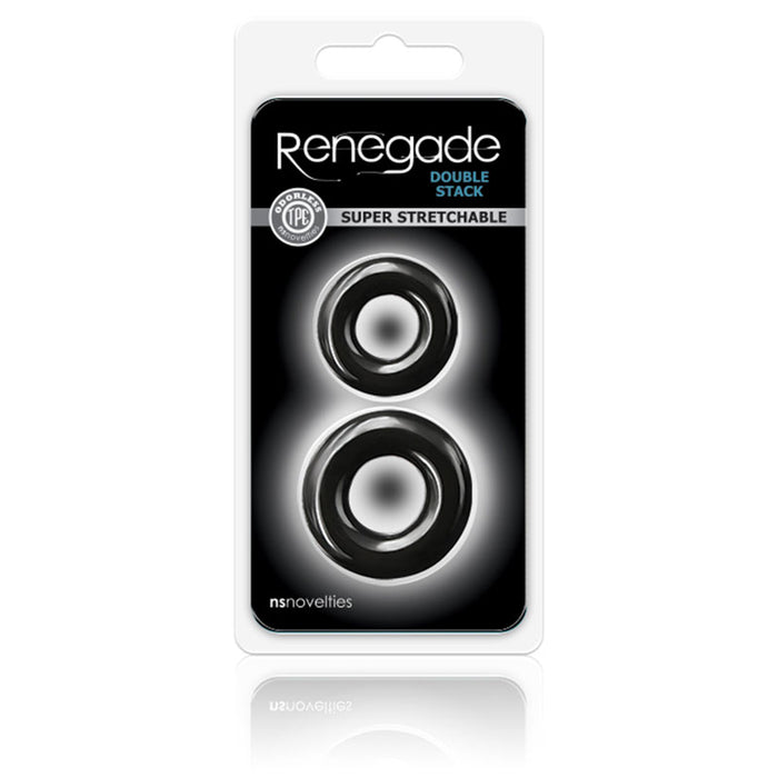 Renegade Double Stack Cock Rings 2-Pack Black