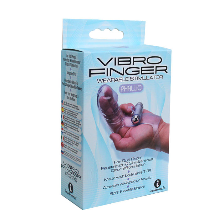 The 9's VibroFinger Phallic Finger Massager Purple